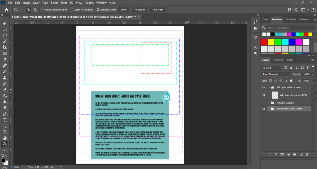 PREPARING YOUR ARTWORK FOR DTG PRINTING - Using Eco Merch Templates